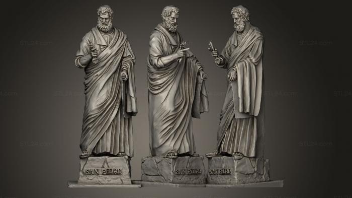 Статуи античные и исторические (Статуя Святого Петра, STKA_0577) 3D модель для ЧПУ станка